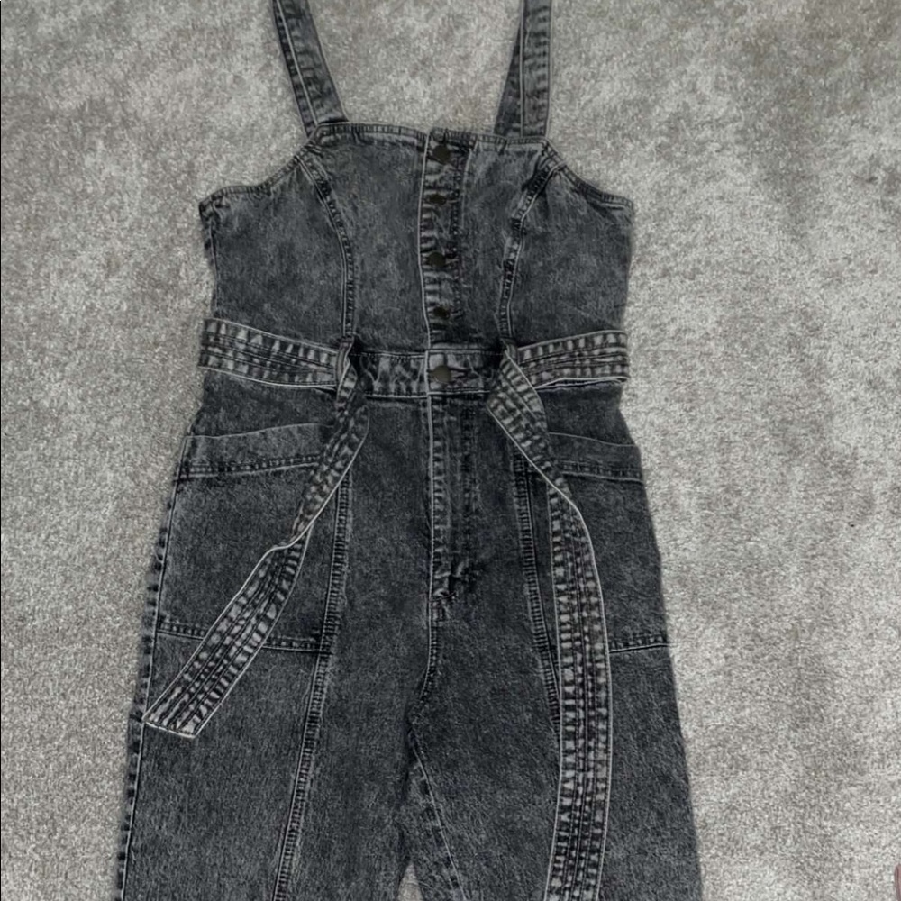 COPY - Dark Grey Overalls- Size 8